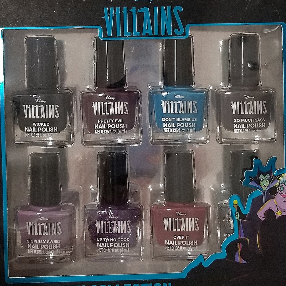 Disney Villains Collection 8 Bottle Nail Polish Set NIB - Picture 4 of 9